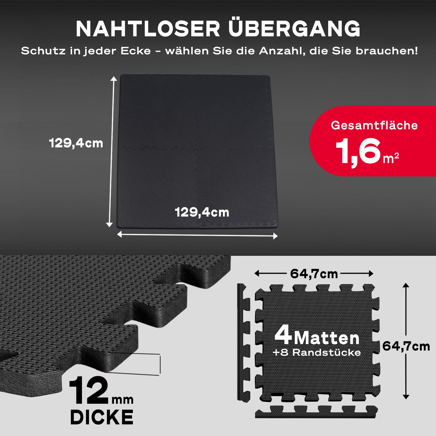 BS100 Puzzlemattenset   1,67m²